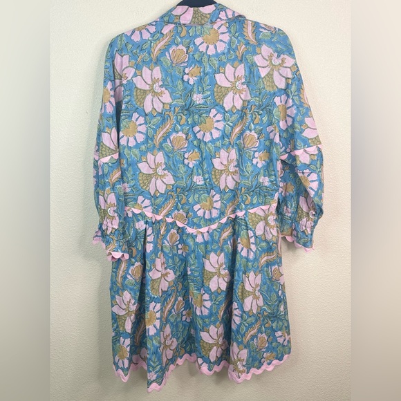 Juliet Dunn Blue‎ and Pink Floral Dress - Picture 7 of 8